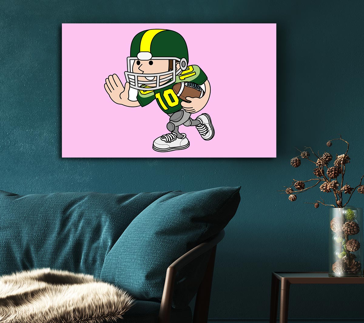 American Football Sport Player Pink