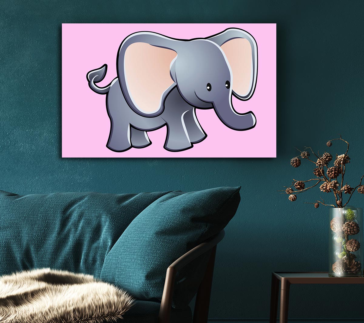 Big Eared Elephant Pink