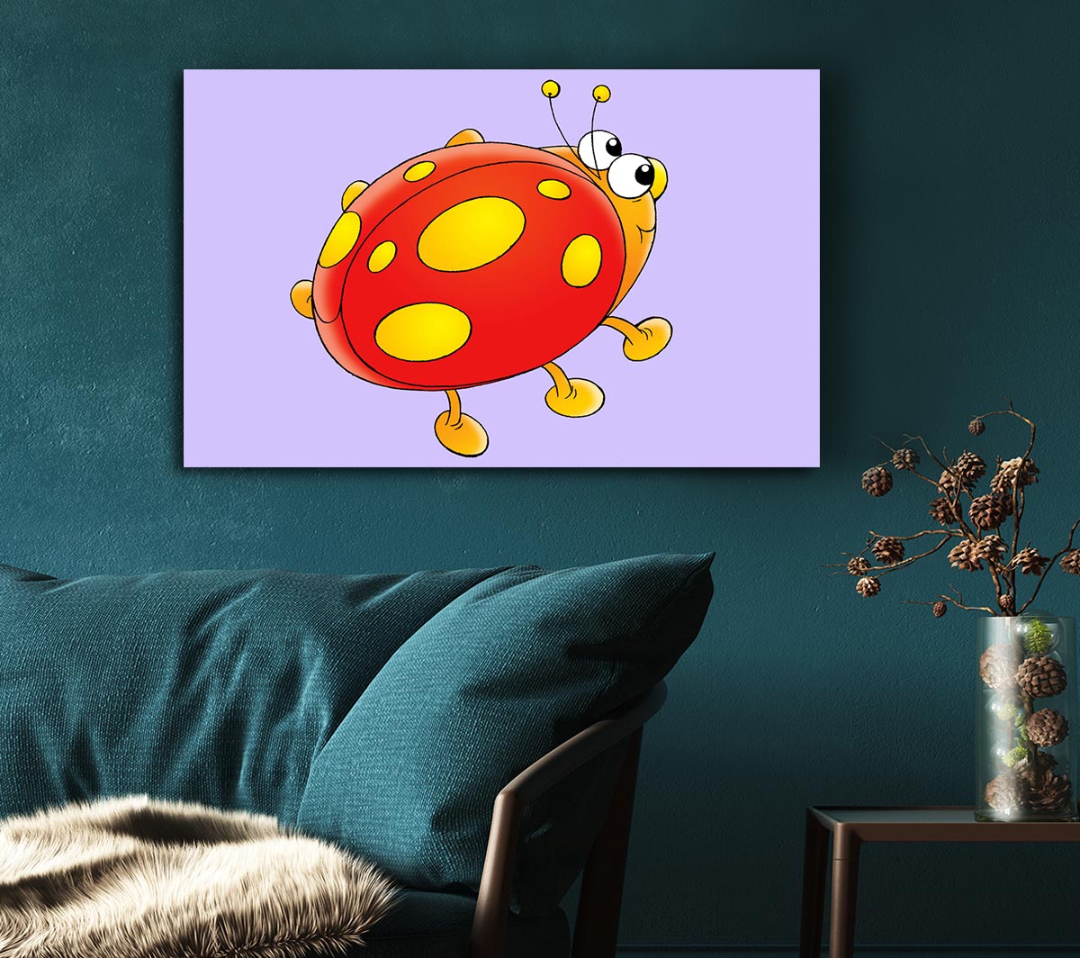 Cartoon Ladybug Lilac