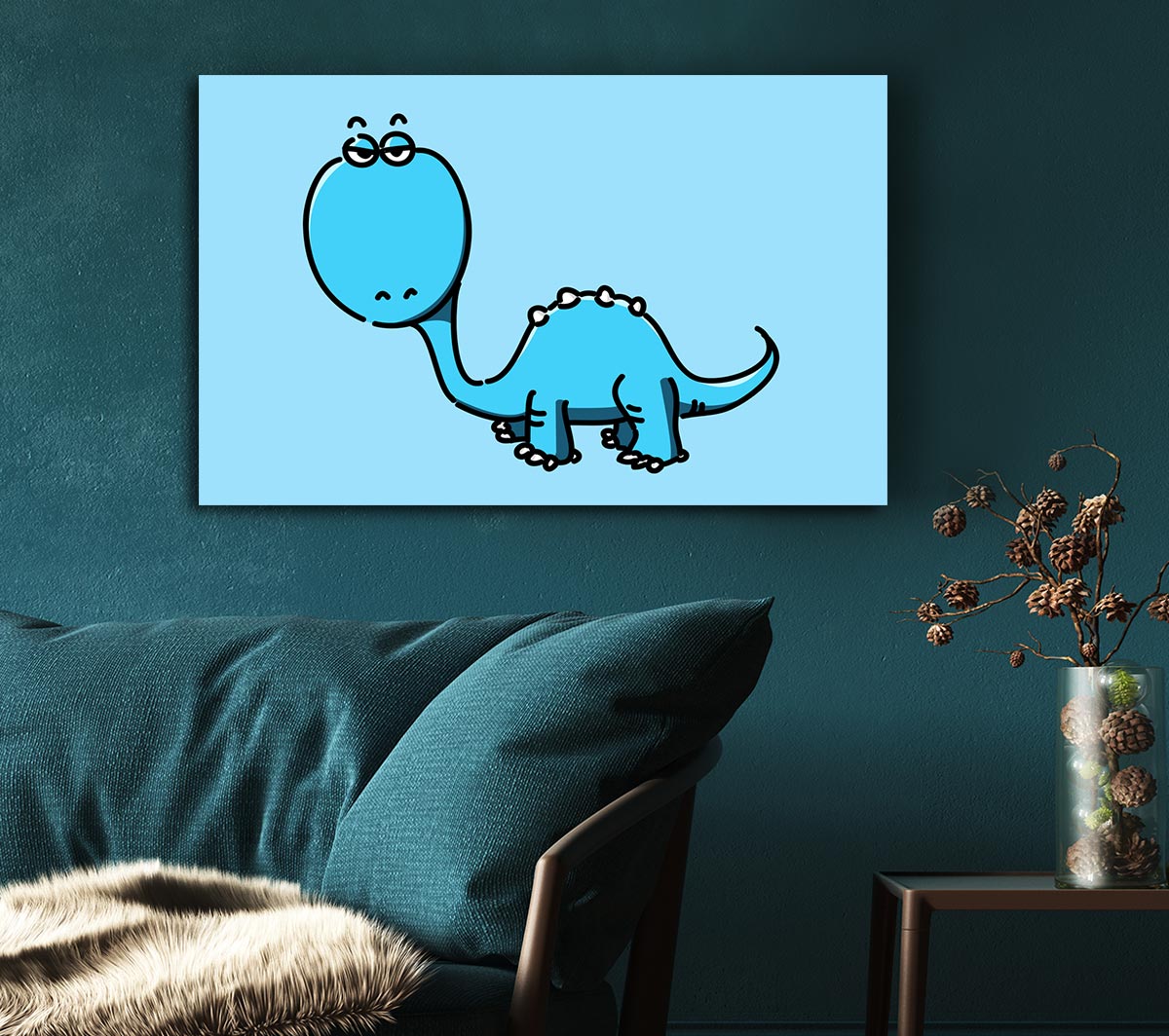 Dinosaur Not Impressed Baby Blue