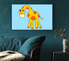 Funny Giraffe Looking Down Baby Blue