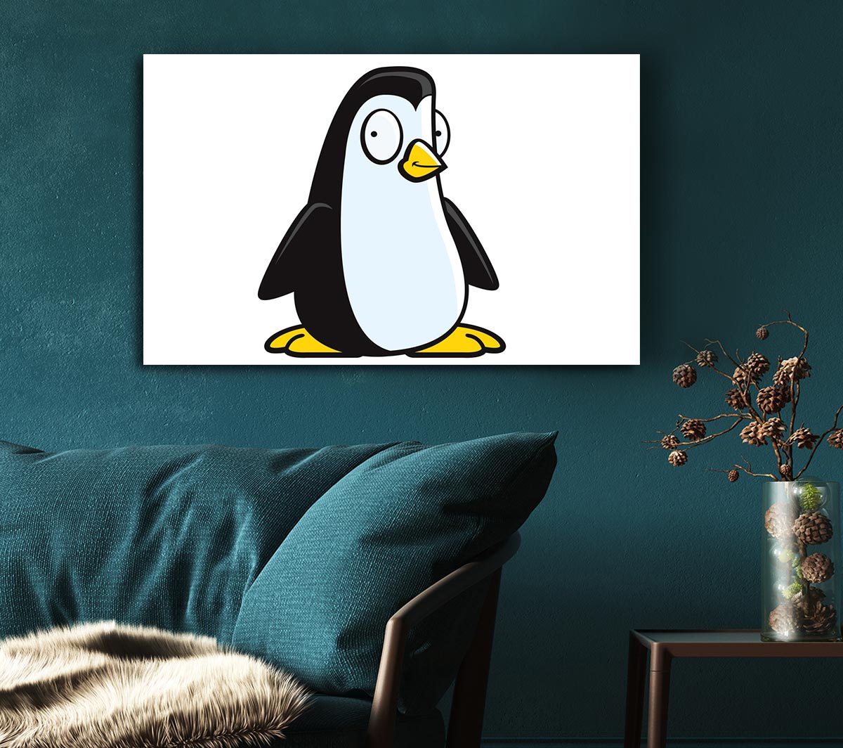 Funny Penguin White