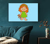 Girl With Teddy Bear Baby Blue