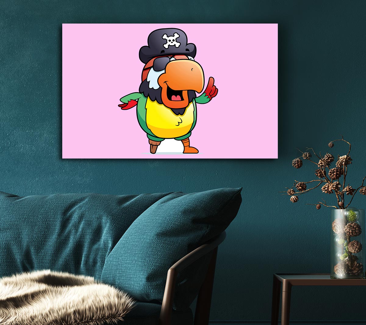 Pirate Parrot Eyepatch Pink