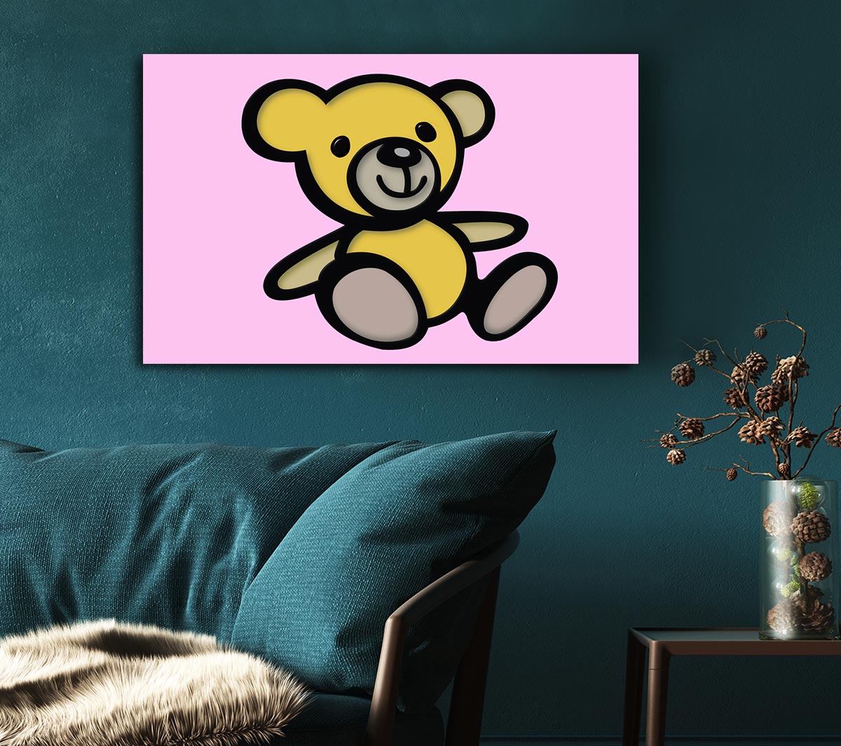 Teddy Bear Cartoon Pink