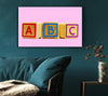 Three Alphabet Blocks Pink