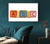 Three Alphabet Blocks White