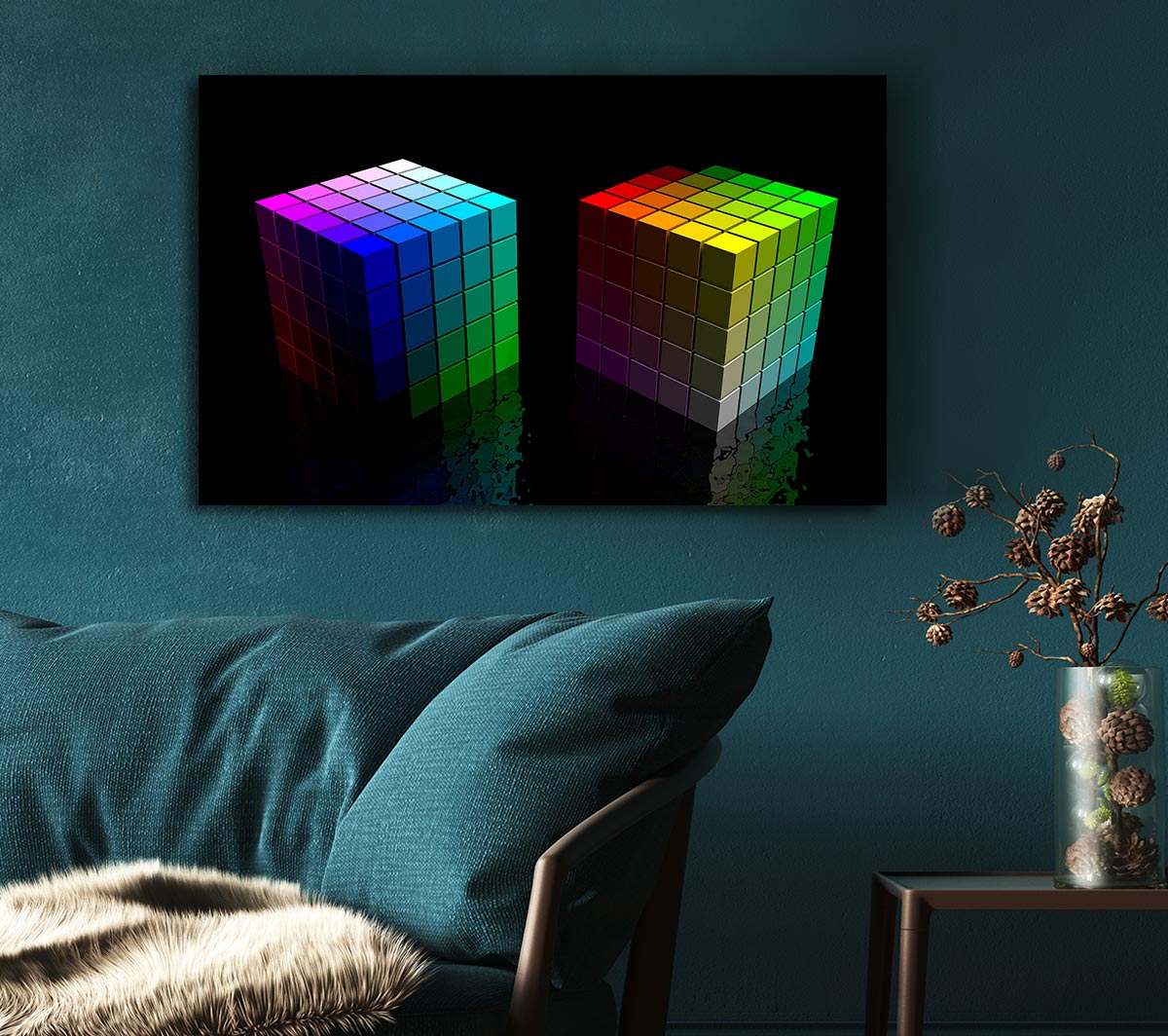 Colourful Cubes Black