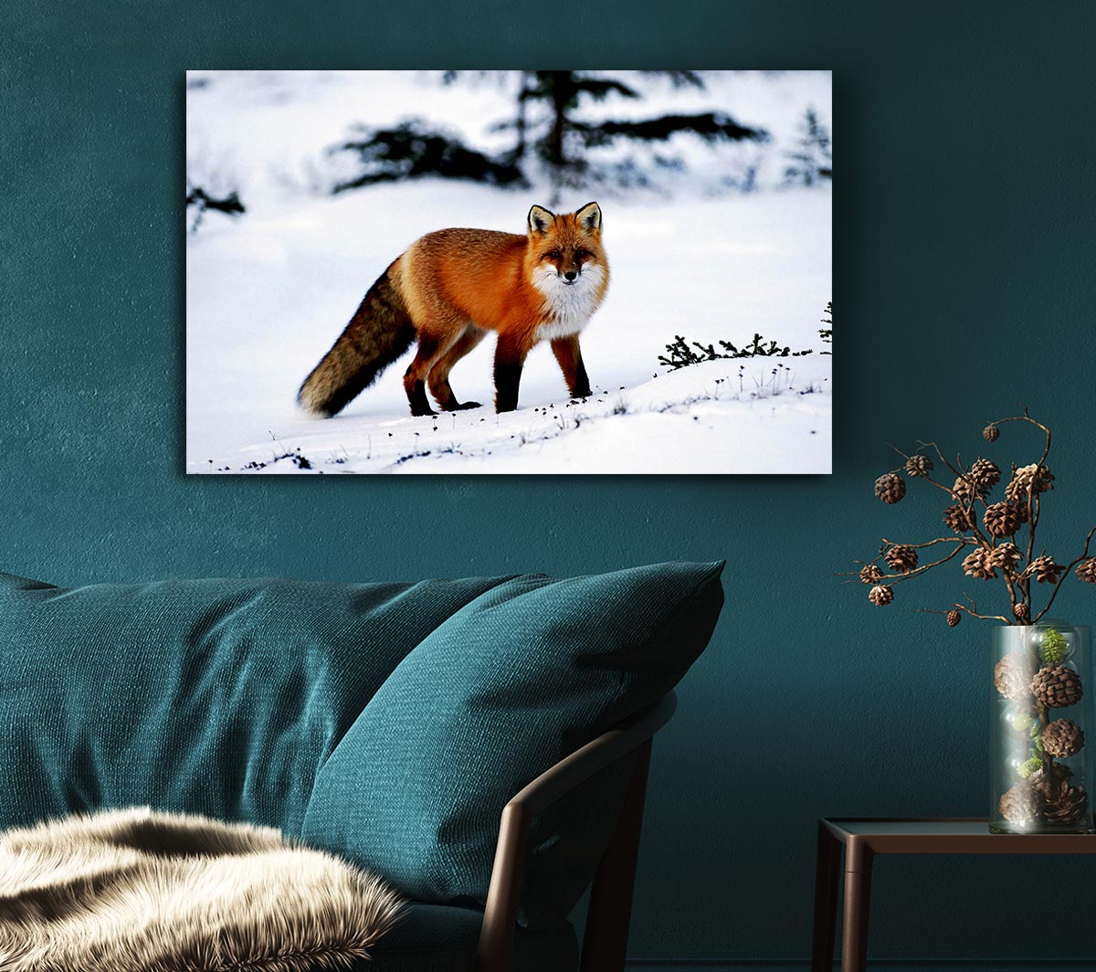 Arctic Fox In Snow