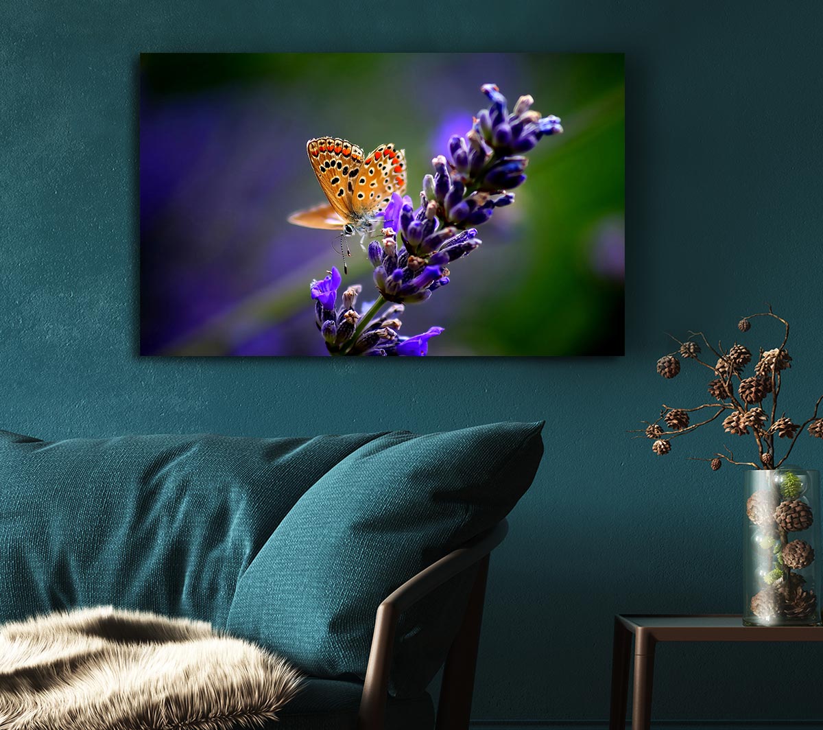 Butterfly On Lavender Flower