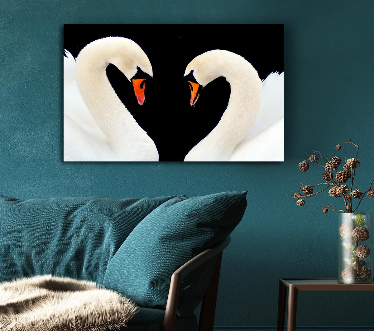 Love Heart Swans