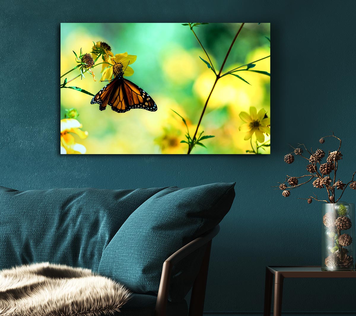 Monarch Butterfly On A Yellow Flower