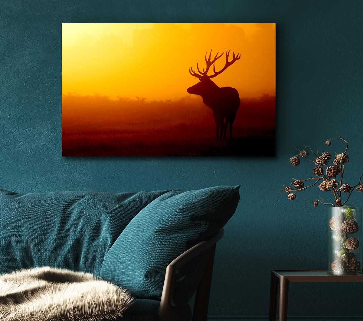 Stag At Sunset