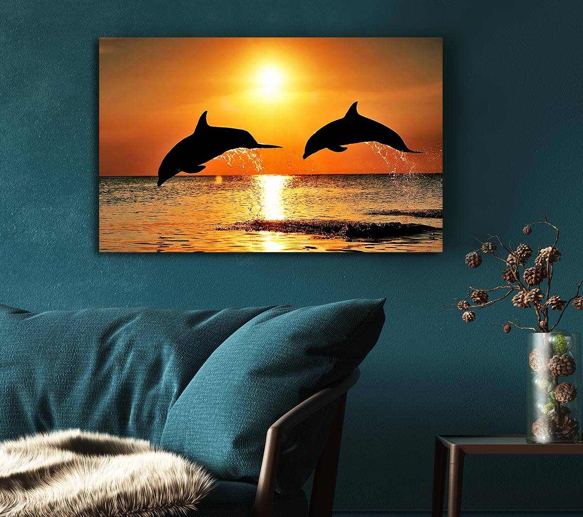 Sunset Dolphins