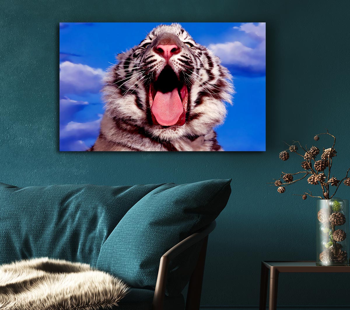 White Tiger Yawn