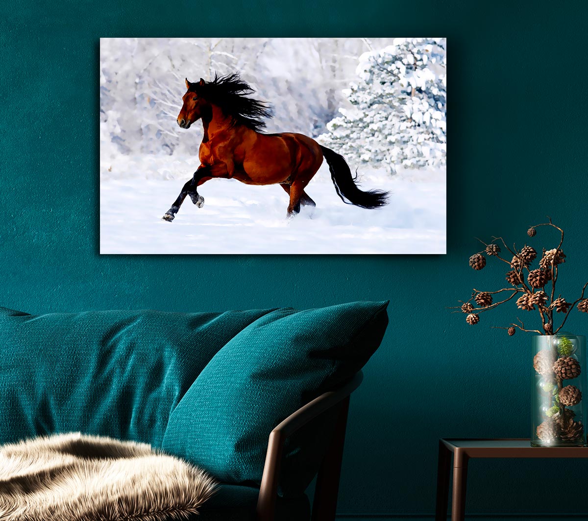 Wild Horse In The Snow