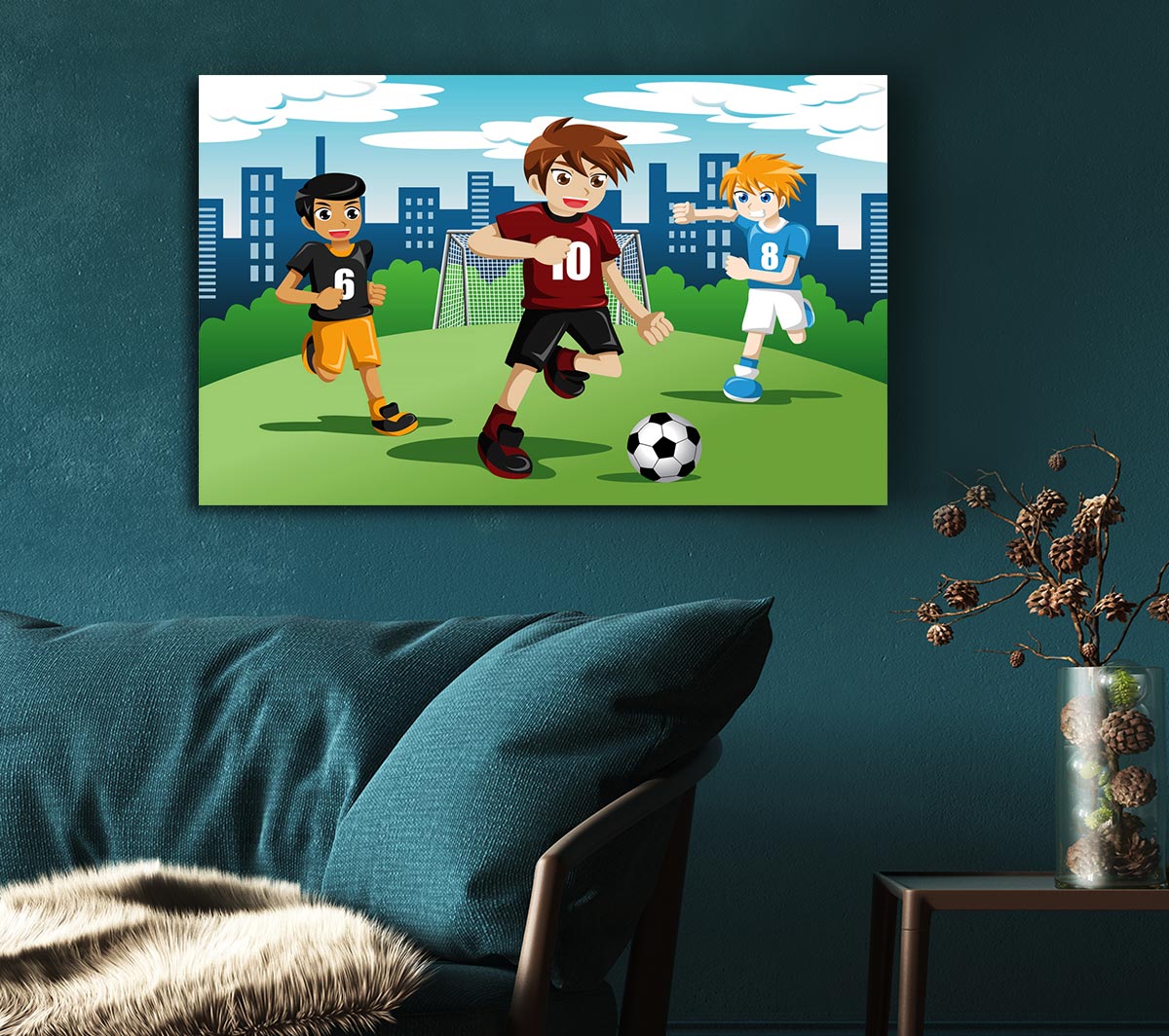 Piktura: Fëmijët Futbollistë