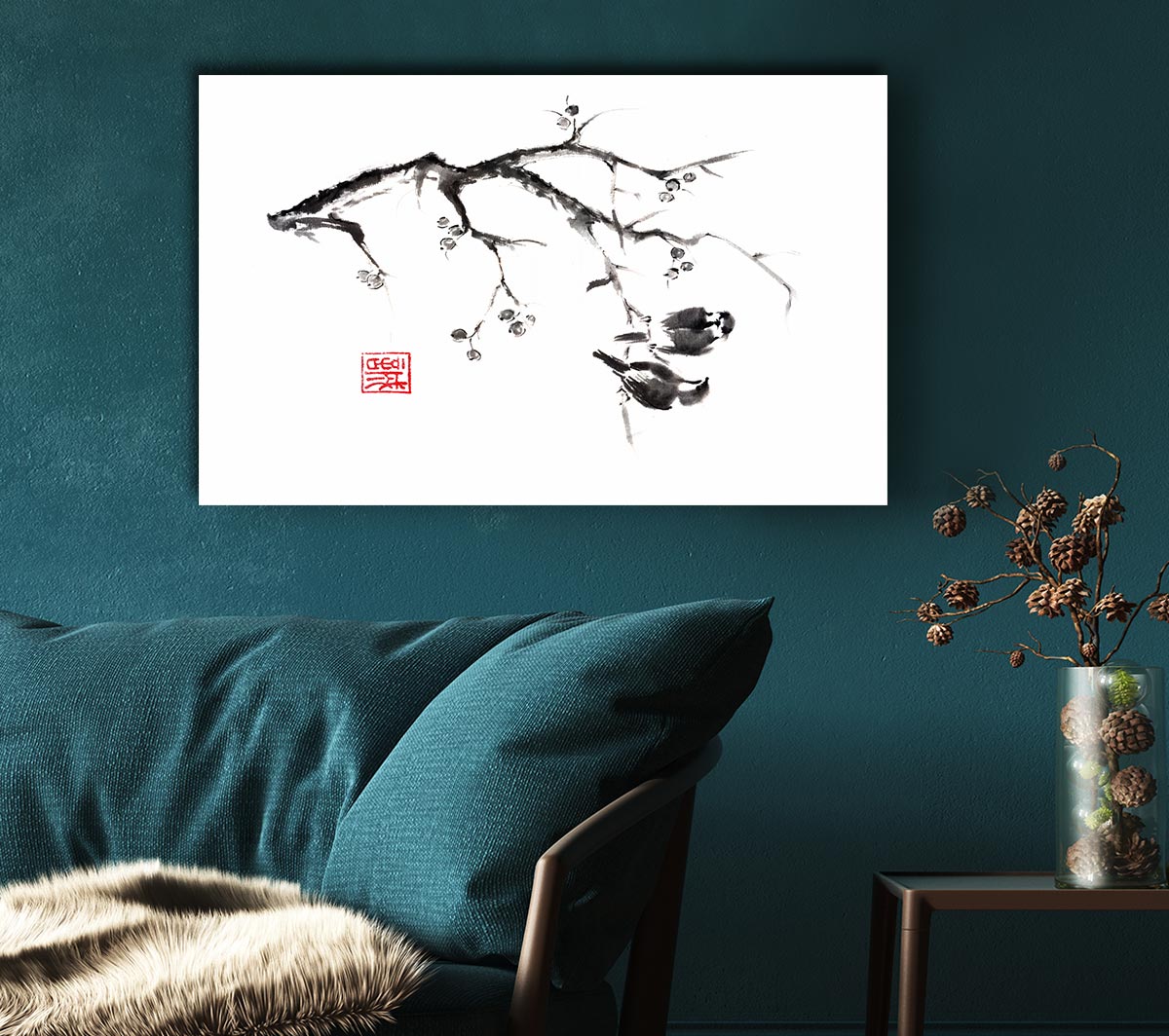 Chinese Birds In The Branch
