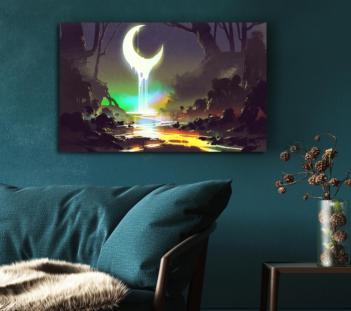 Lava Moon Melting Into The River