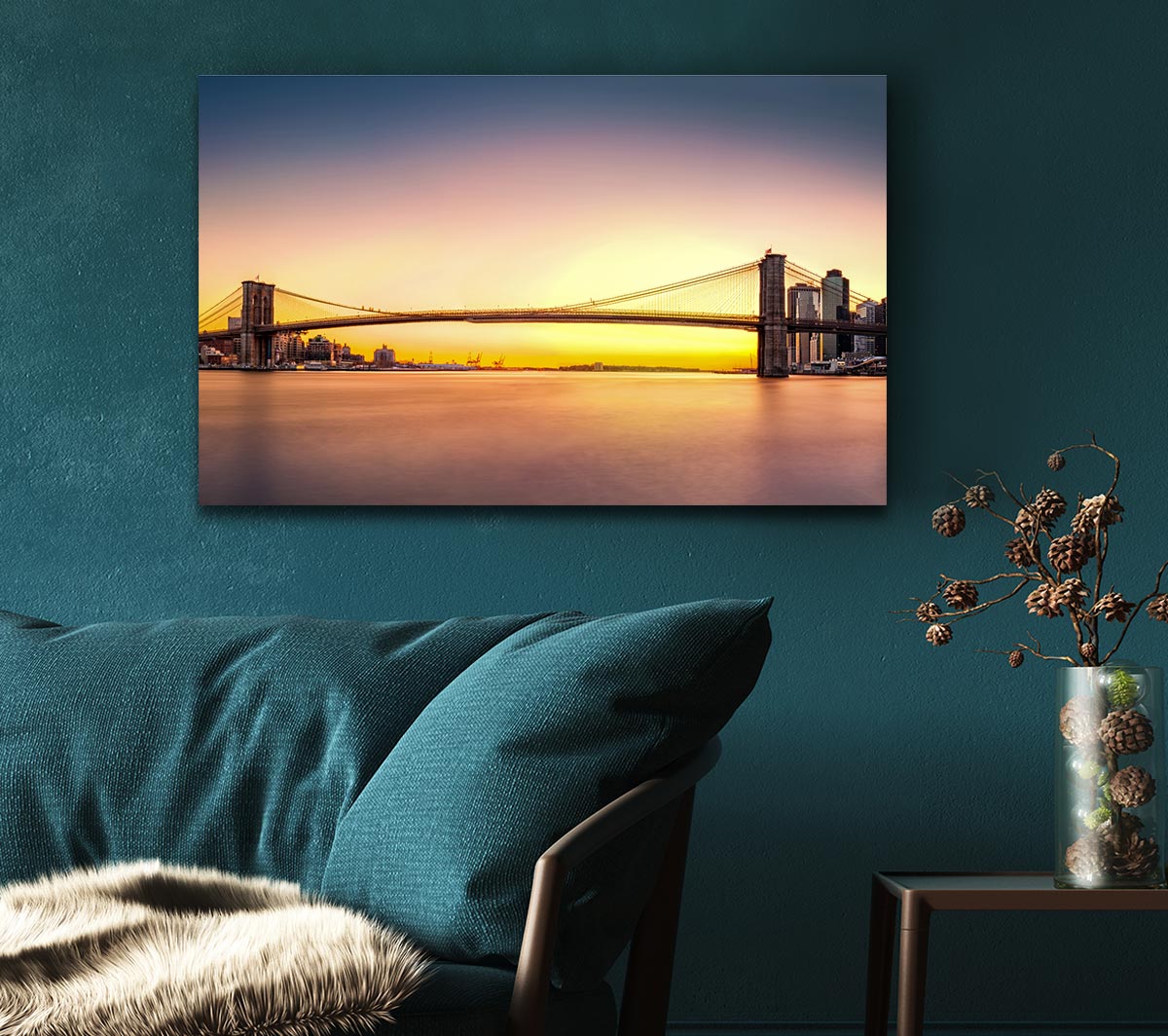 NYC Bridge on the sunrise