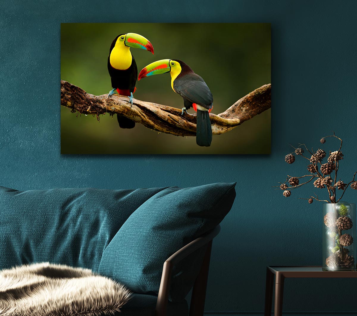 Two Toucans on branch