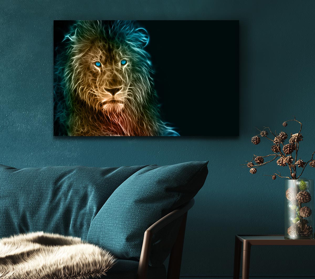 Light infused lion