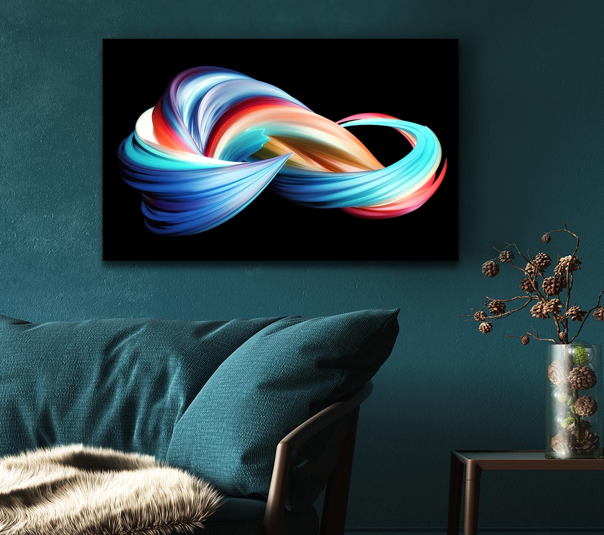 swirling jet of colours