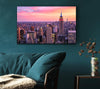pink dusk city