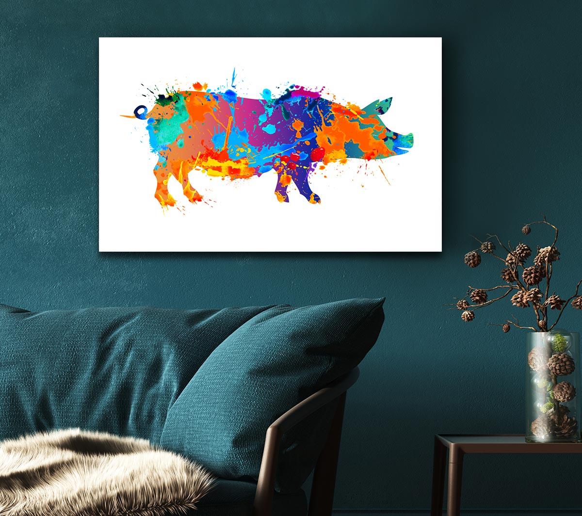 Colour splash Pig