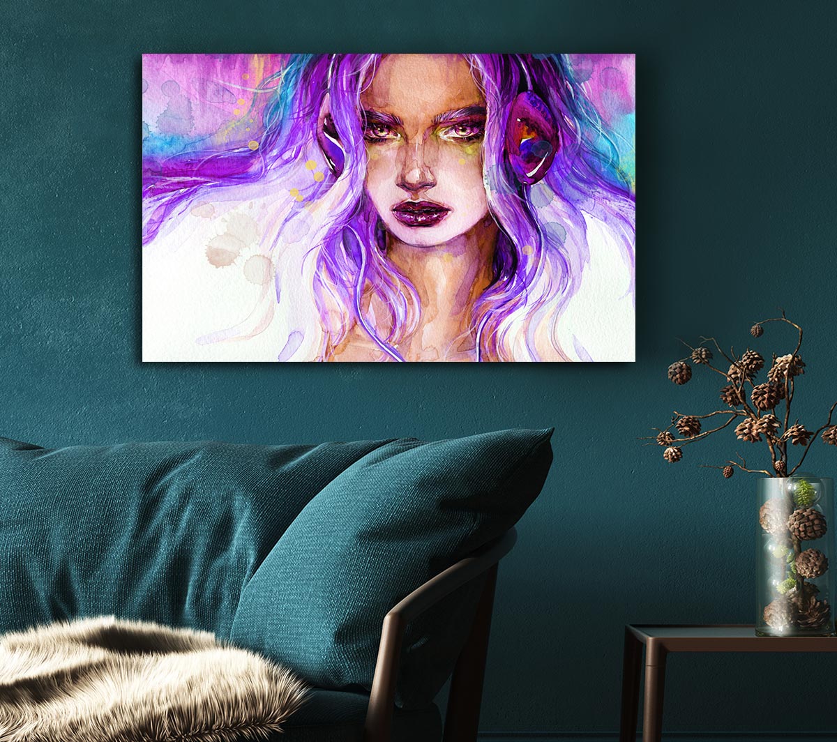 Lilac Woman Watercolour