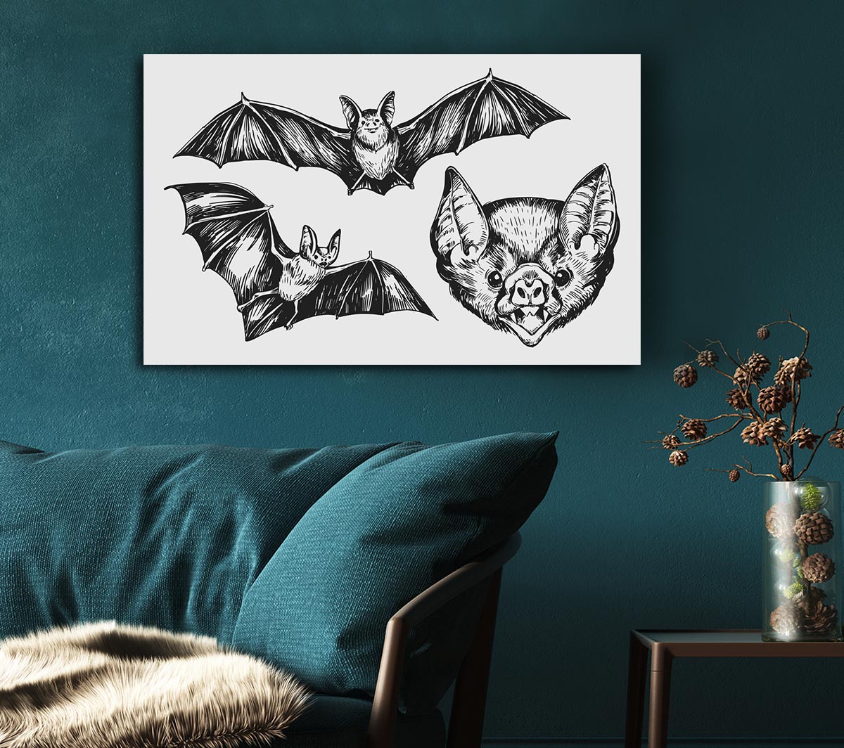 The Trio Of Bat Illustrations