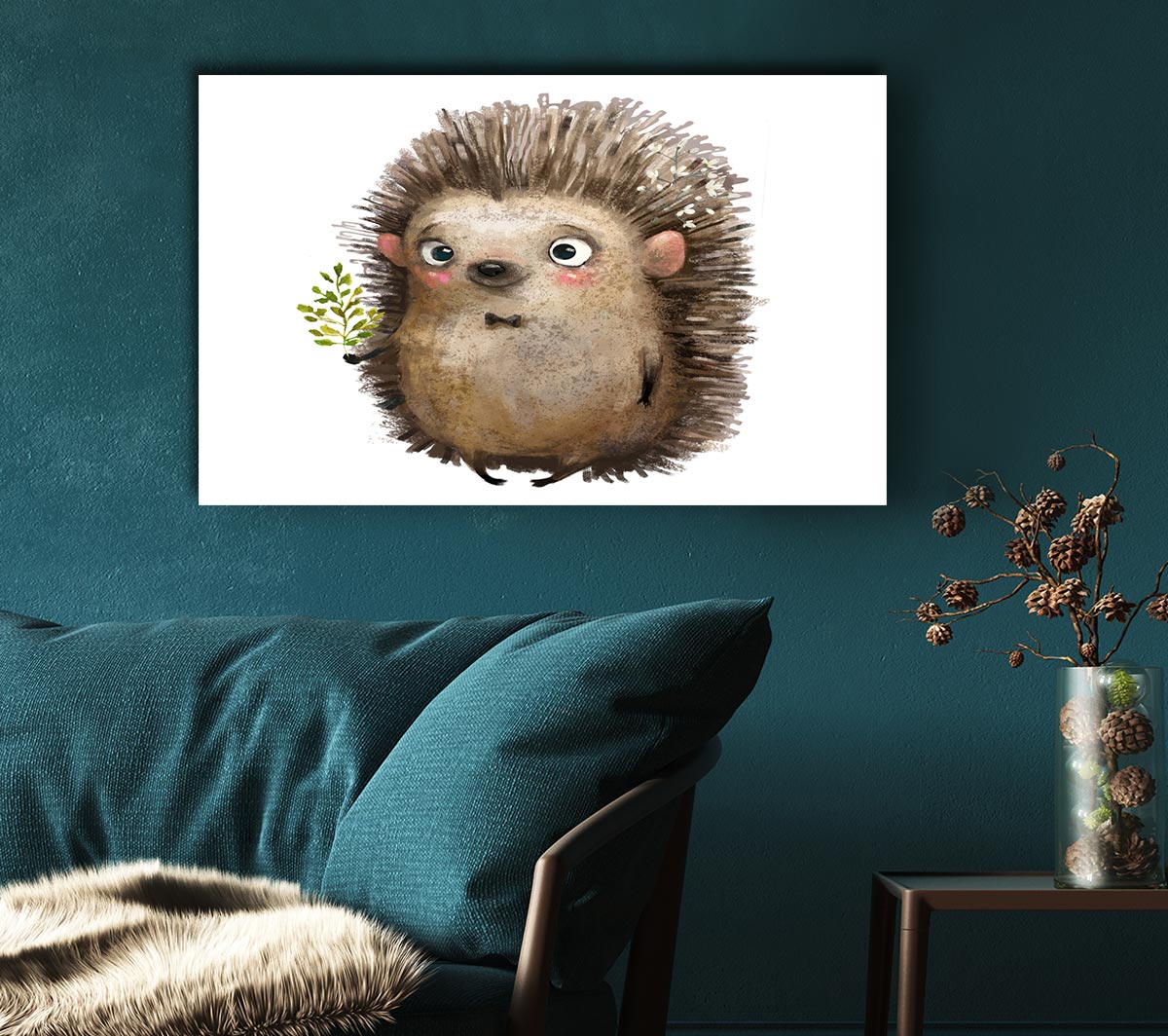 Hedgehog With Flowers