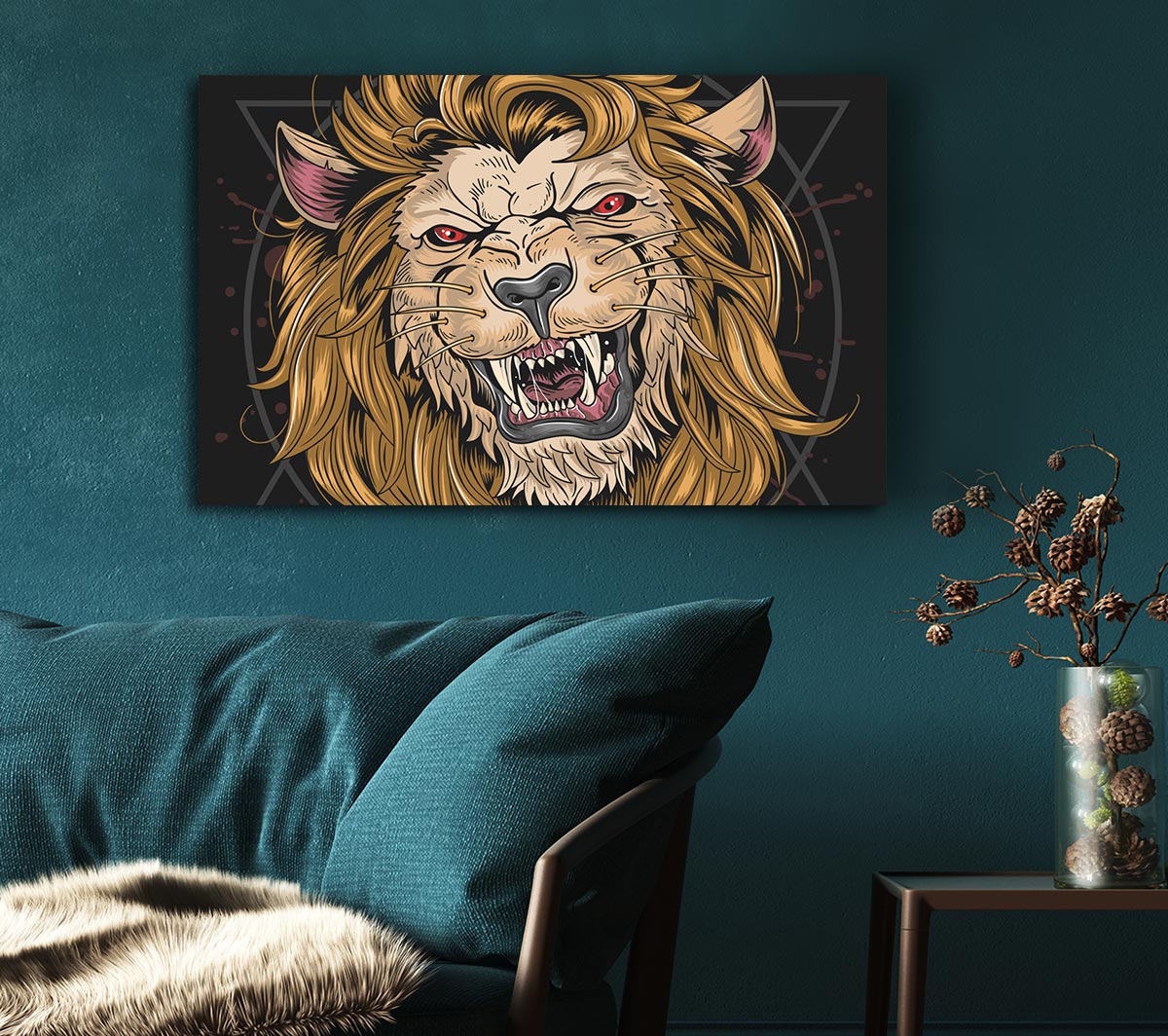Fearsome Lion Angry