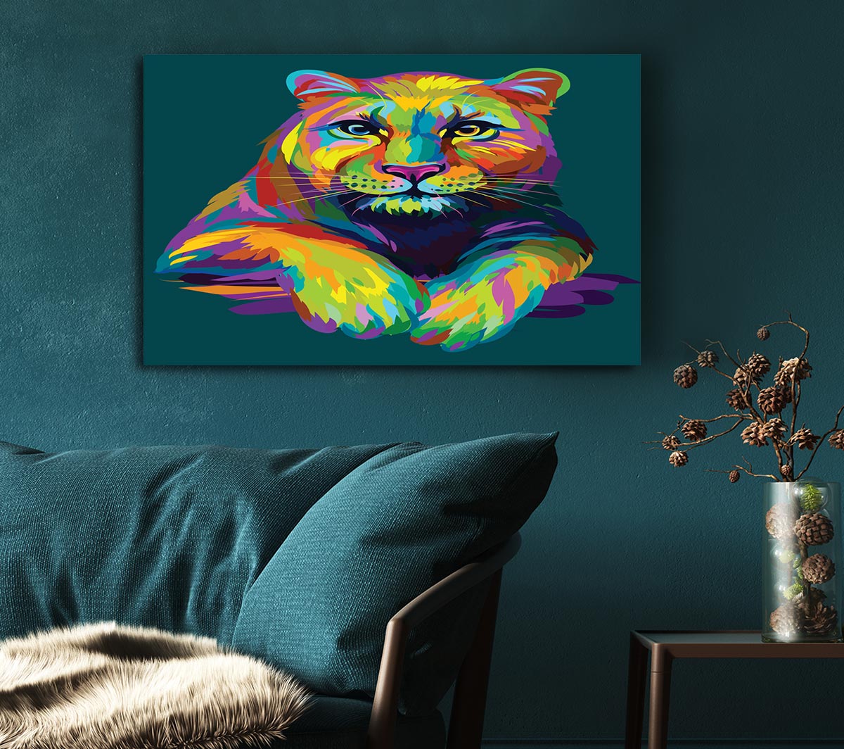 Colourful Mountain Lion