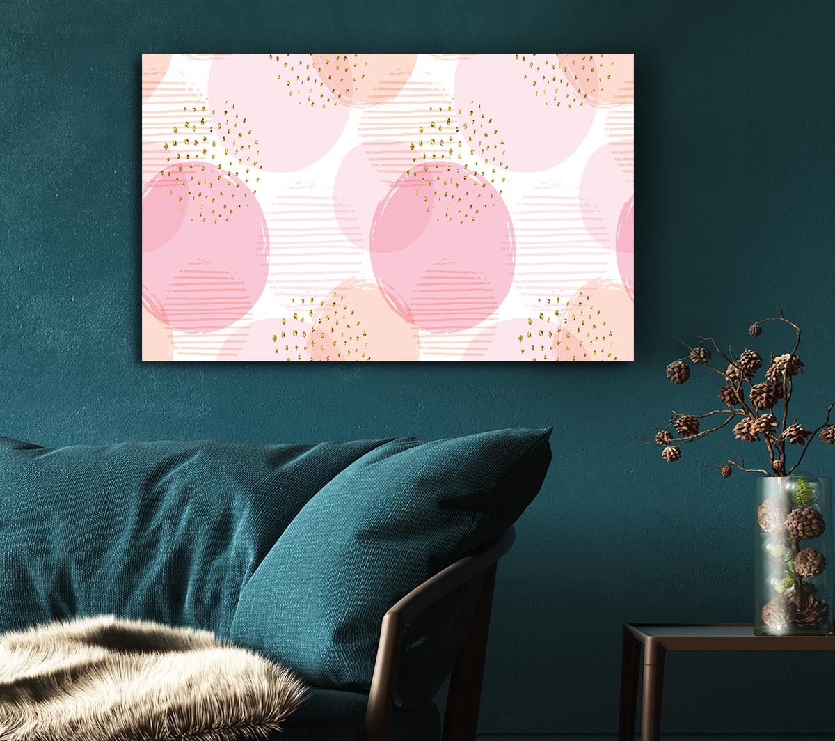 Peach Circles And Dots