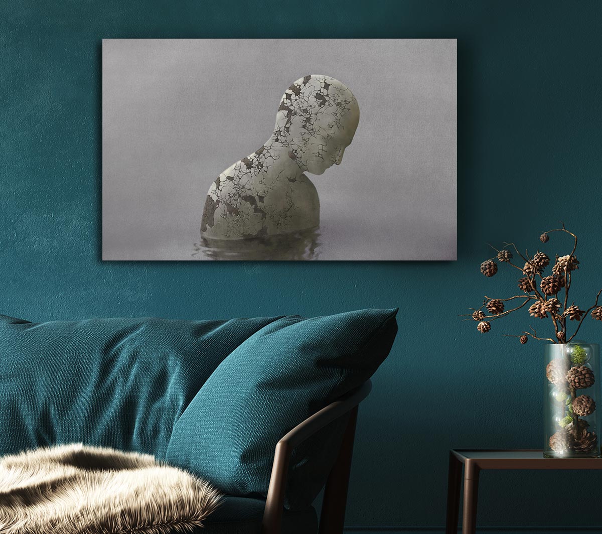 Eroded Statue In Water