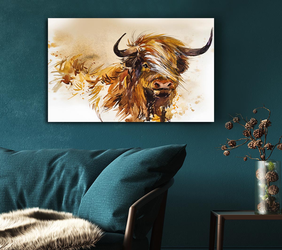 The Orange Highland Cow