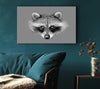 Raccoon On Grey