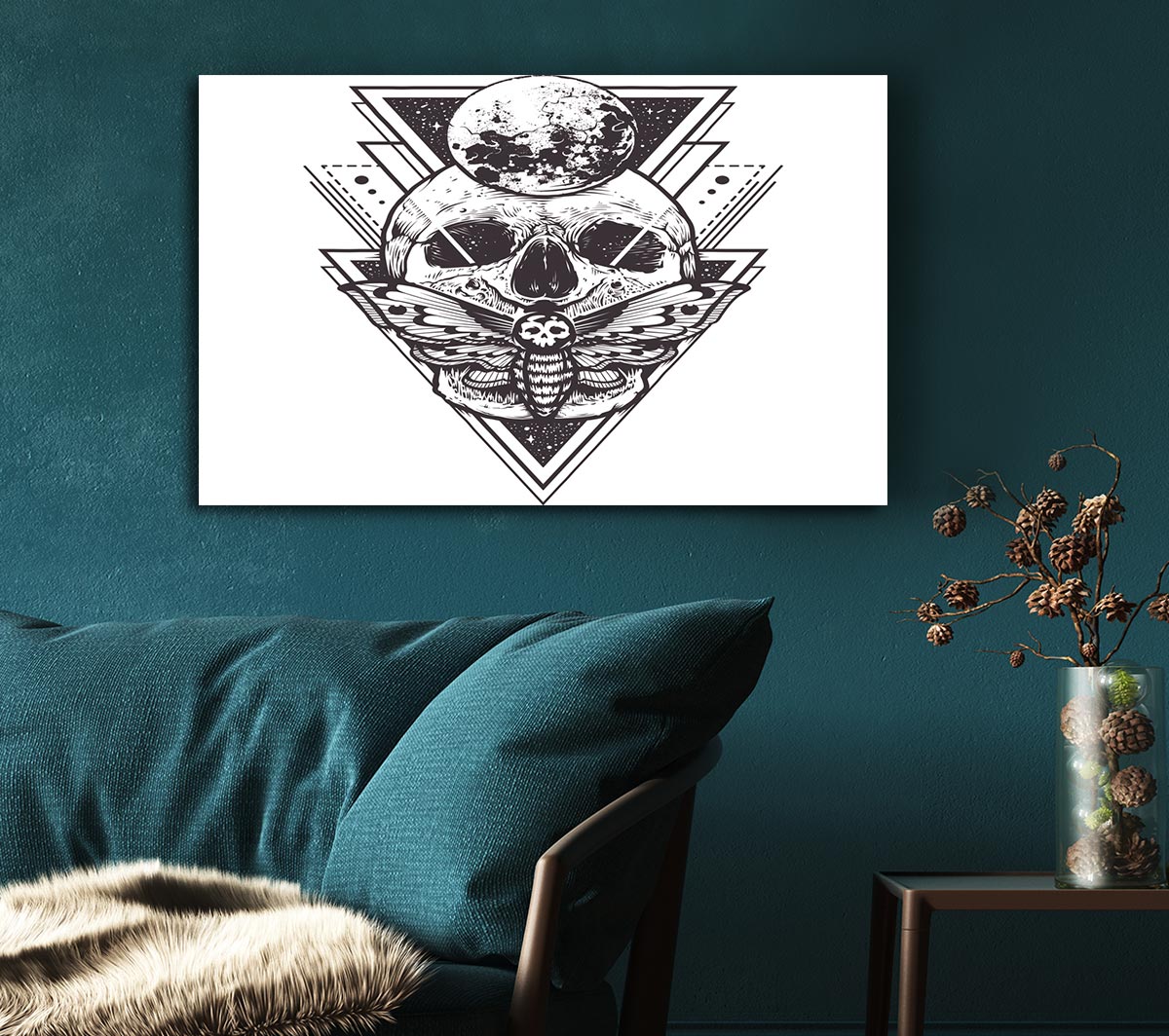 Death Moth Skull Triangles