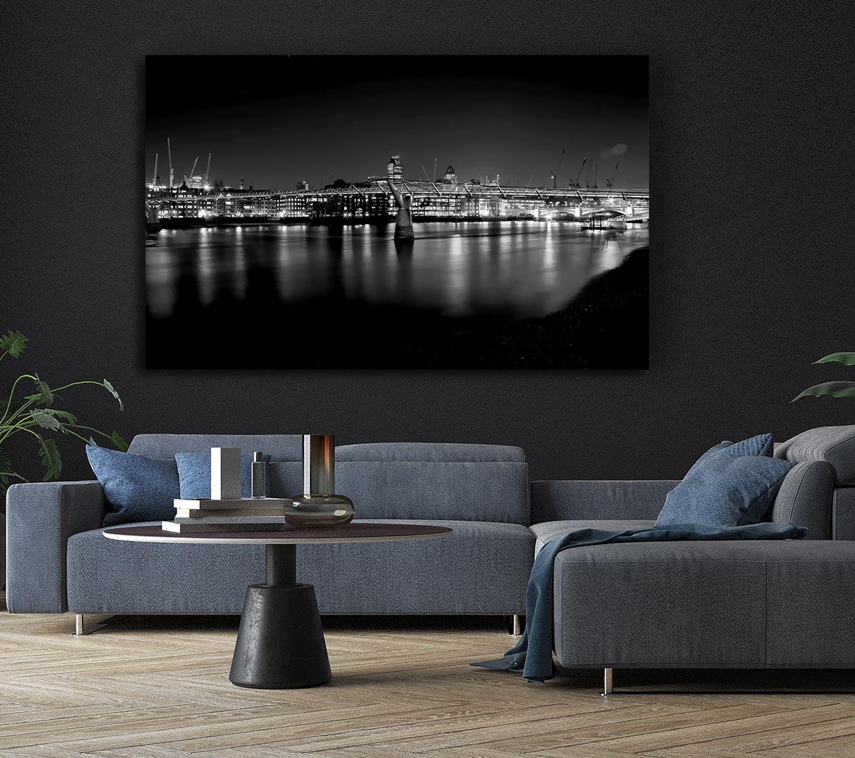 London Thames B n W Nights