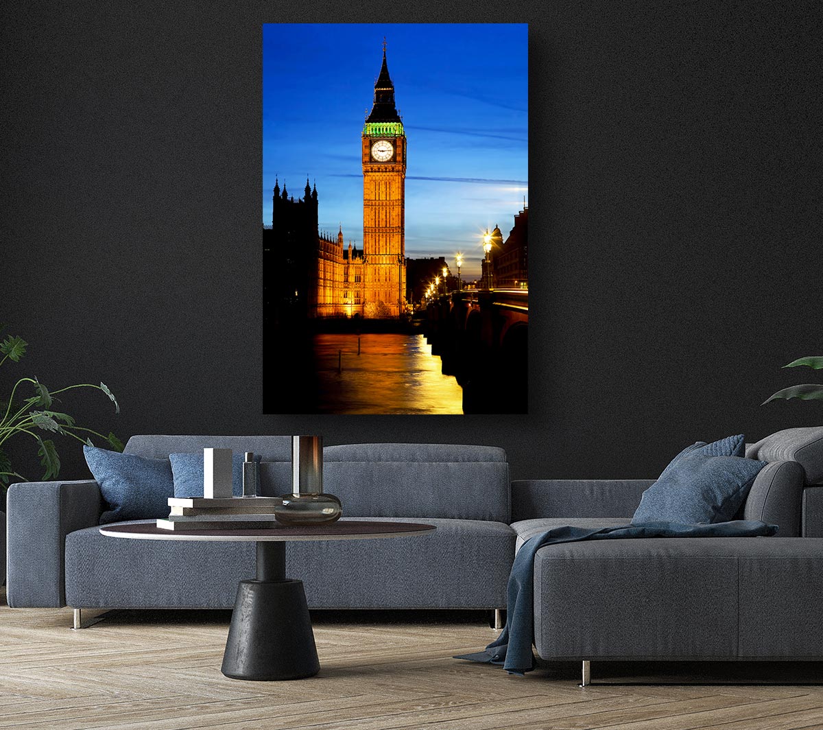 London Thames Reflection Of Big Ben