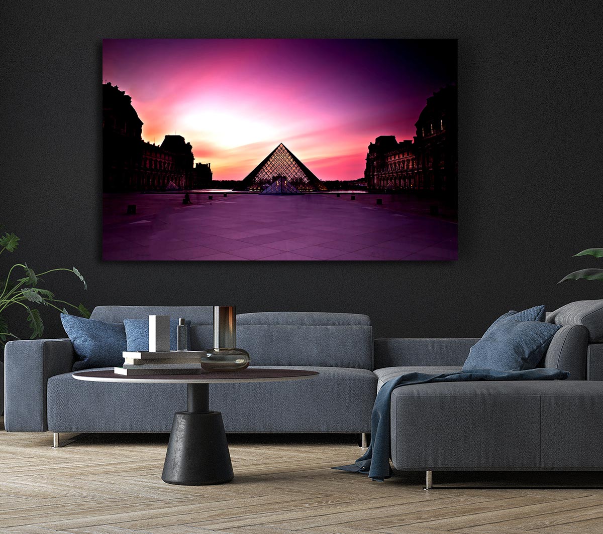 Louvre Museum At Sunset