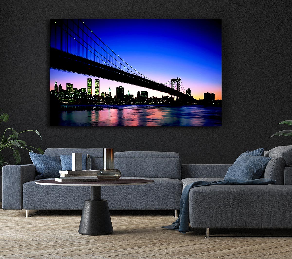 New York City Afar Blue