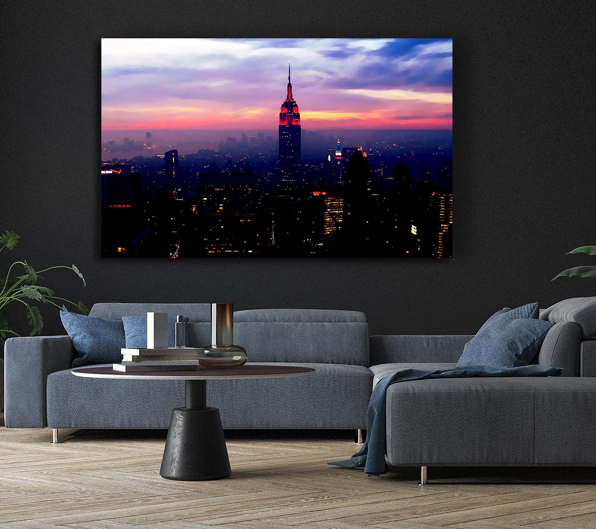 New York Empire State Pink Glow