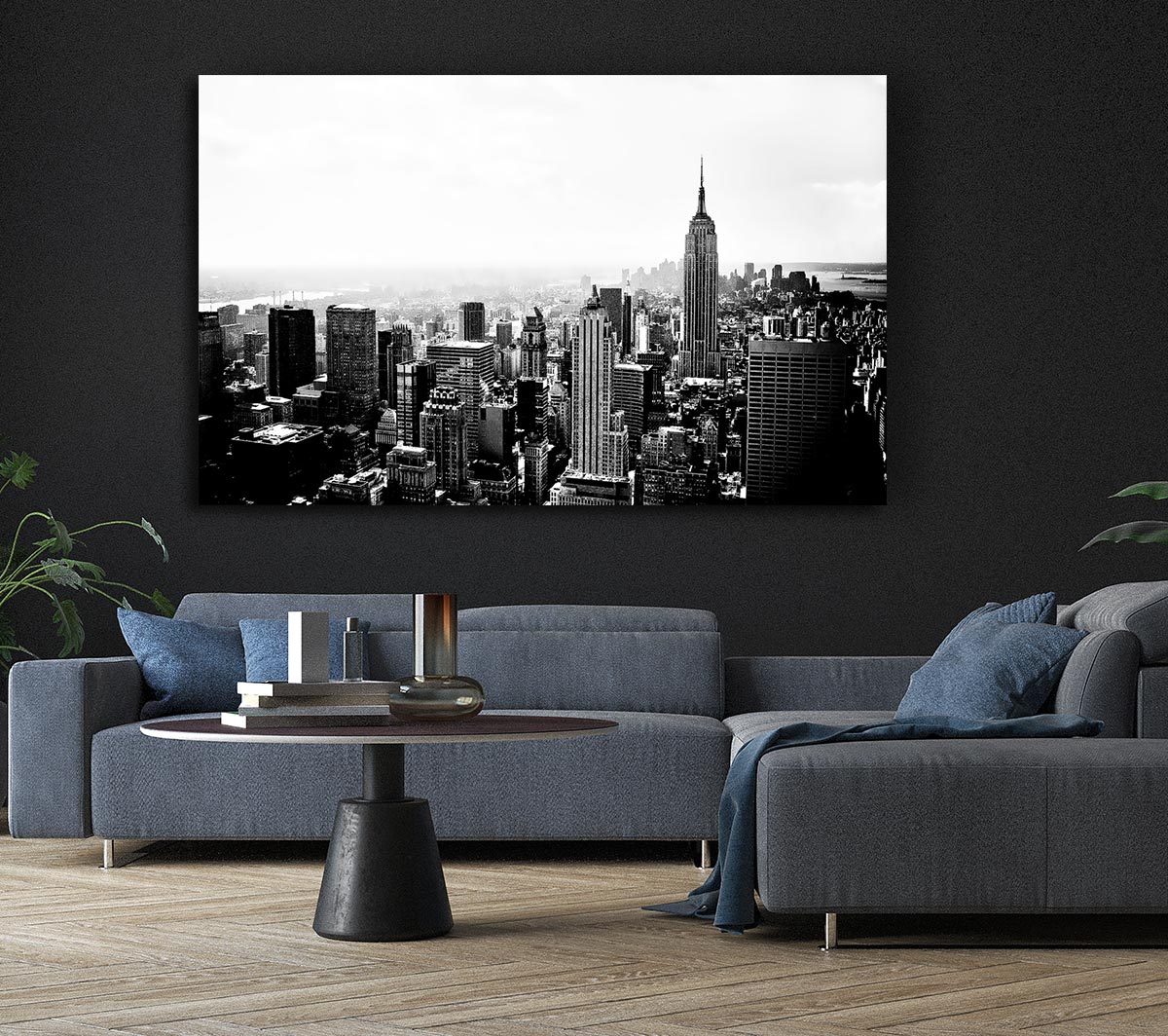 New York Empire State Skyline B n W