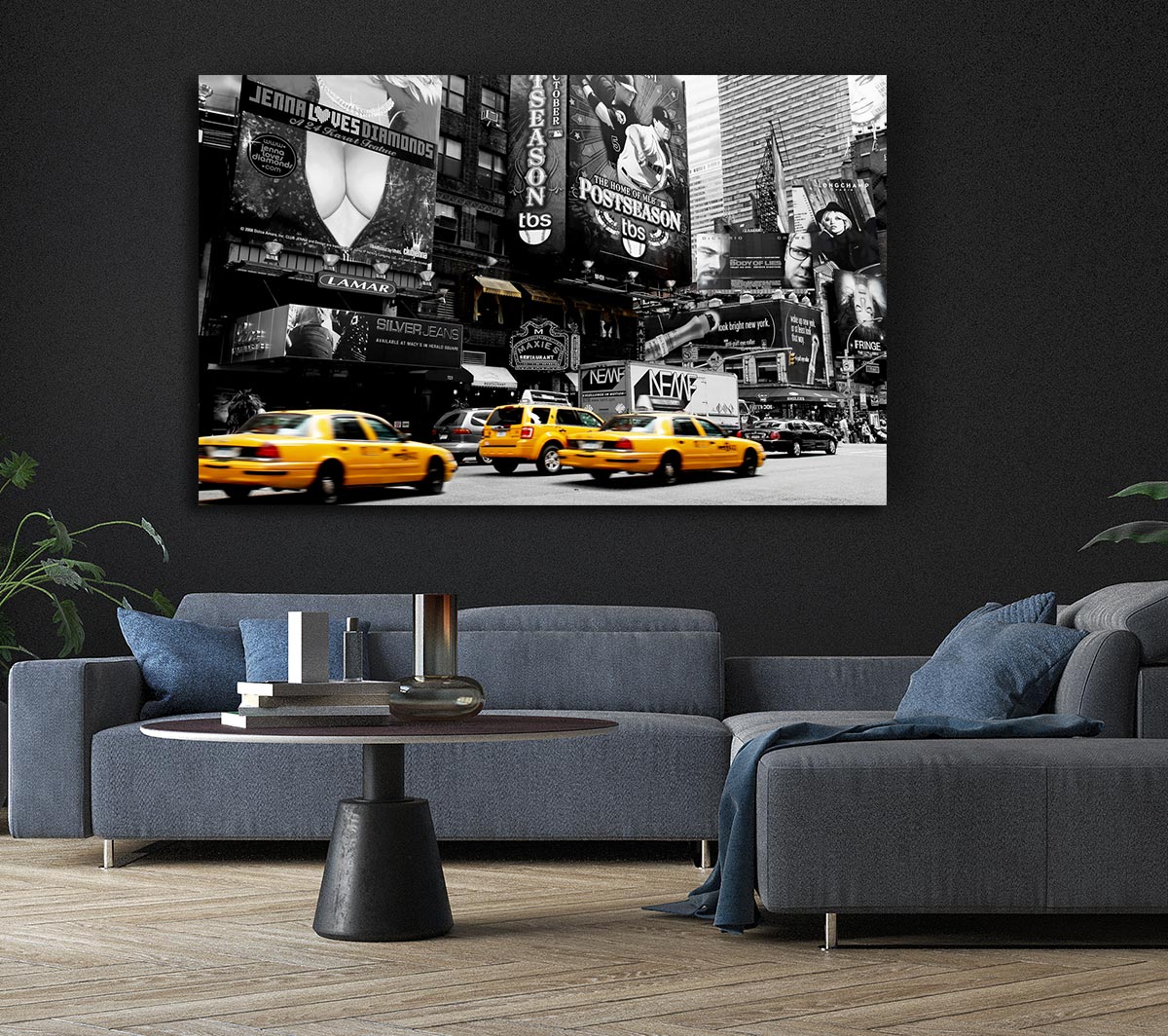 Nyc Broadway Cabs B n W Yellow