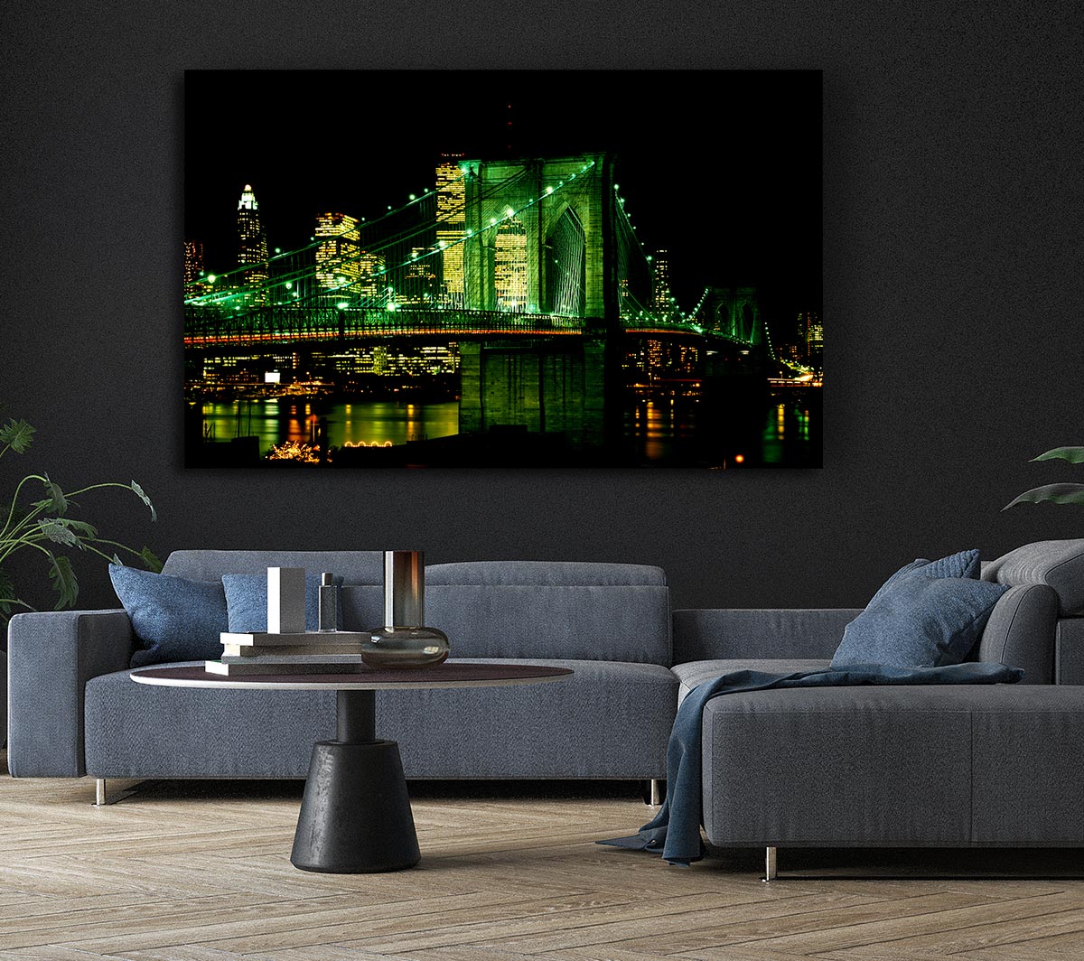 Nyc Brooklyn Bridge Green Hue