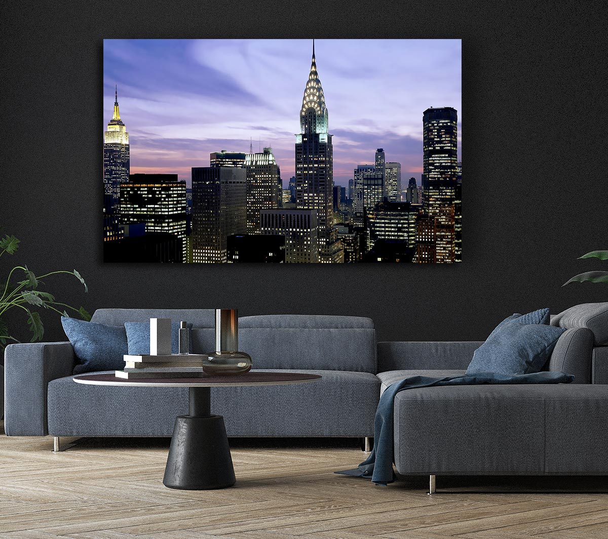 NYC Empire State Building Lilac Sky