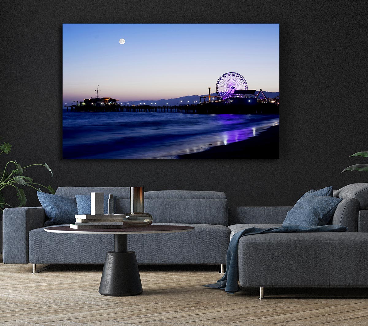 Ocean Pier Moonlight
