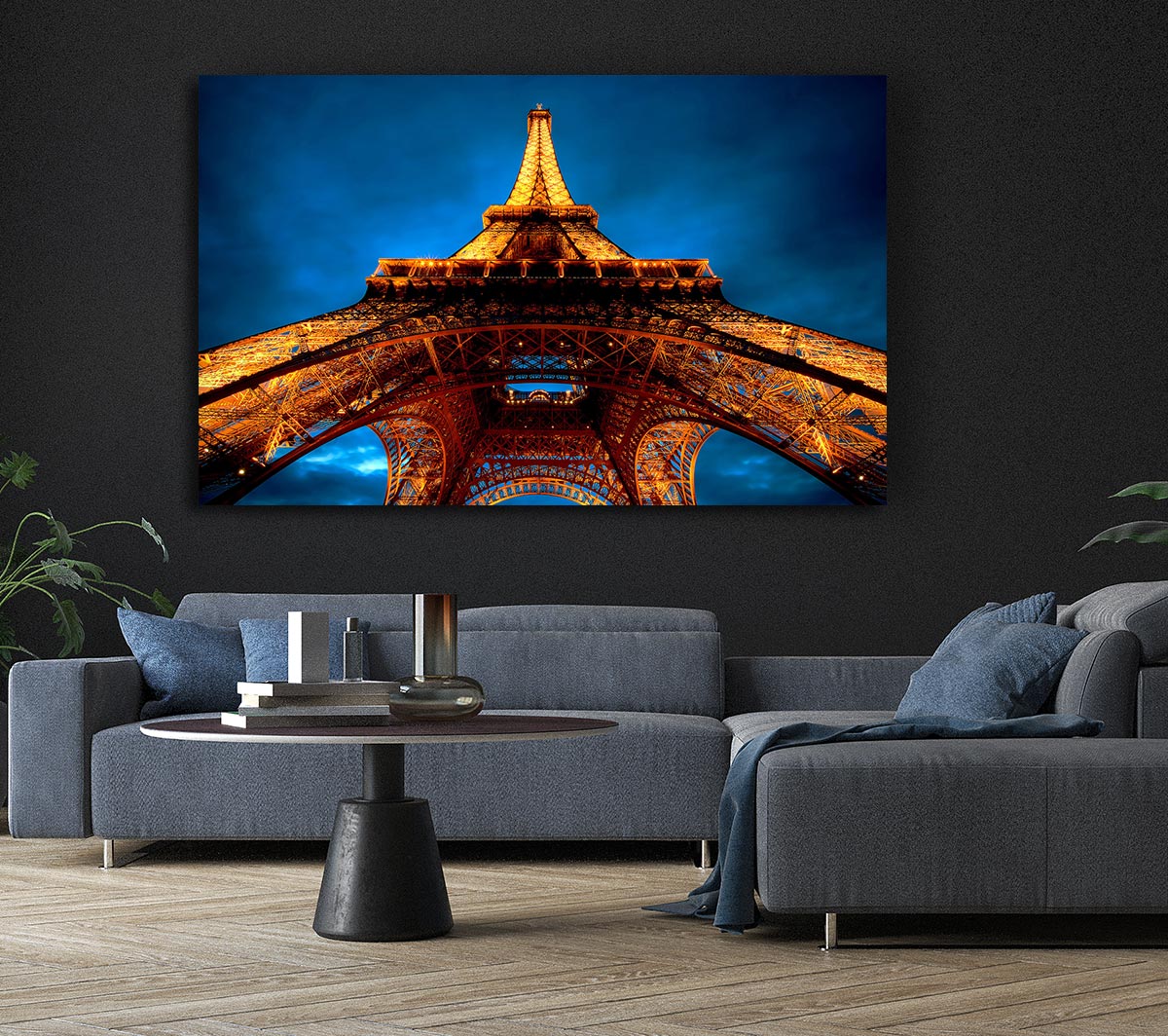 Paris At Night Eiffel Tower View From Below